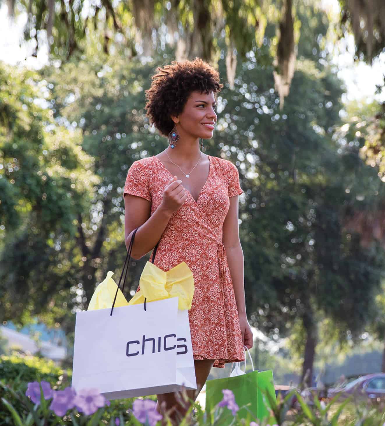 Girl holding shopping bag